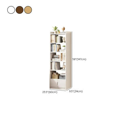 Modern Rectangular Wood Brown Bookcase