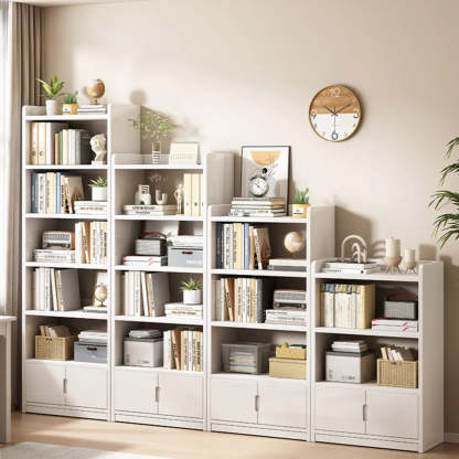 Modern Rectangular Wood Brown Bookcase — Nut-Brown