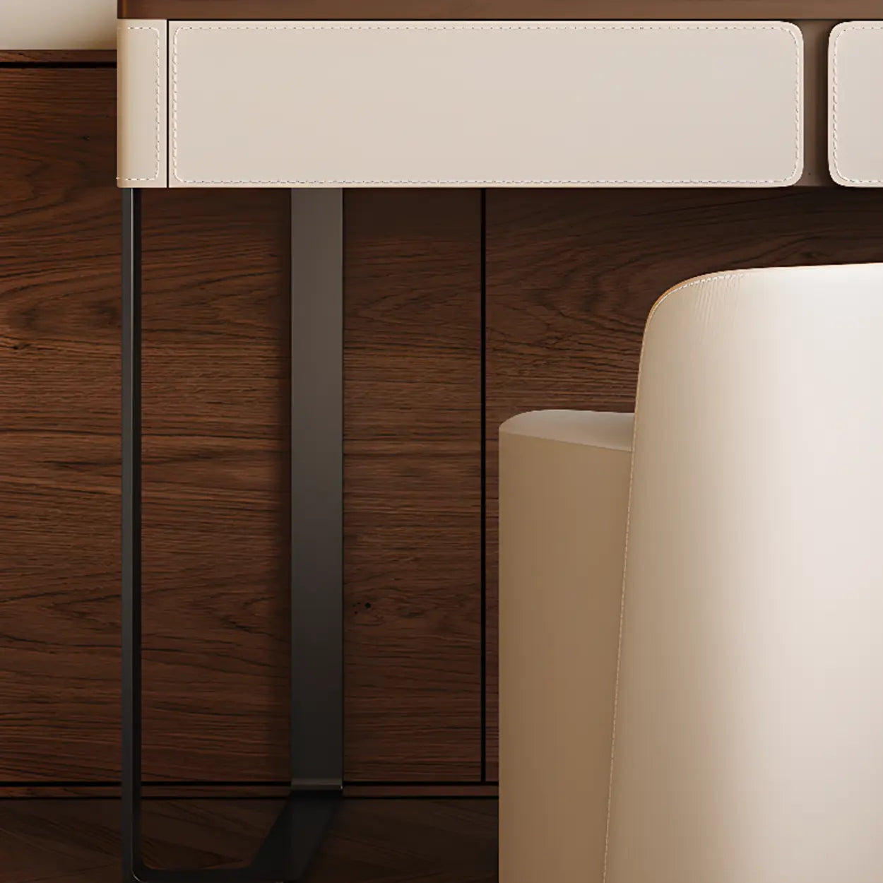 Modern Rectangular Wood Wall Light Mirror Vanity