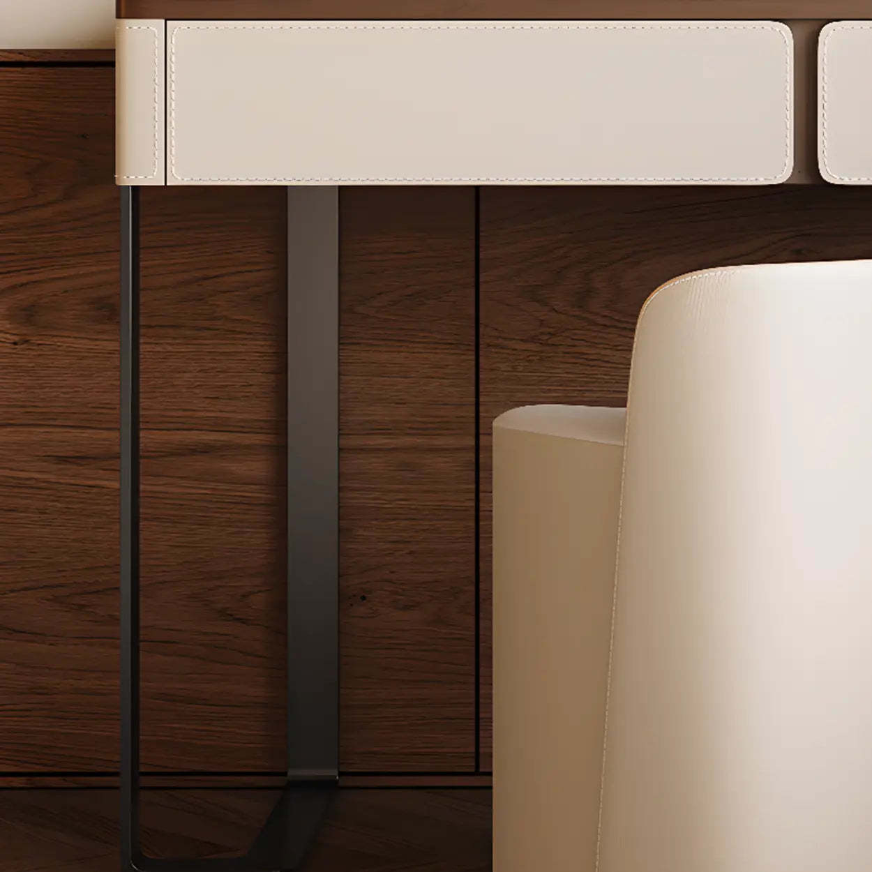 Modern Rectangular Wood Wall Light Mirror Vanity