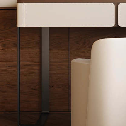 Modern Rectangular Wood Wall Light Mirror Vanity