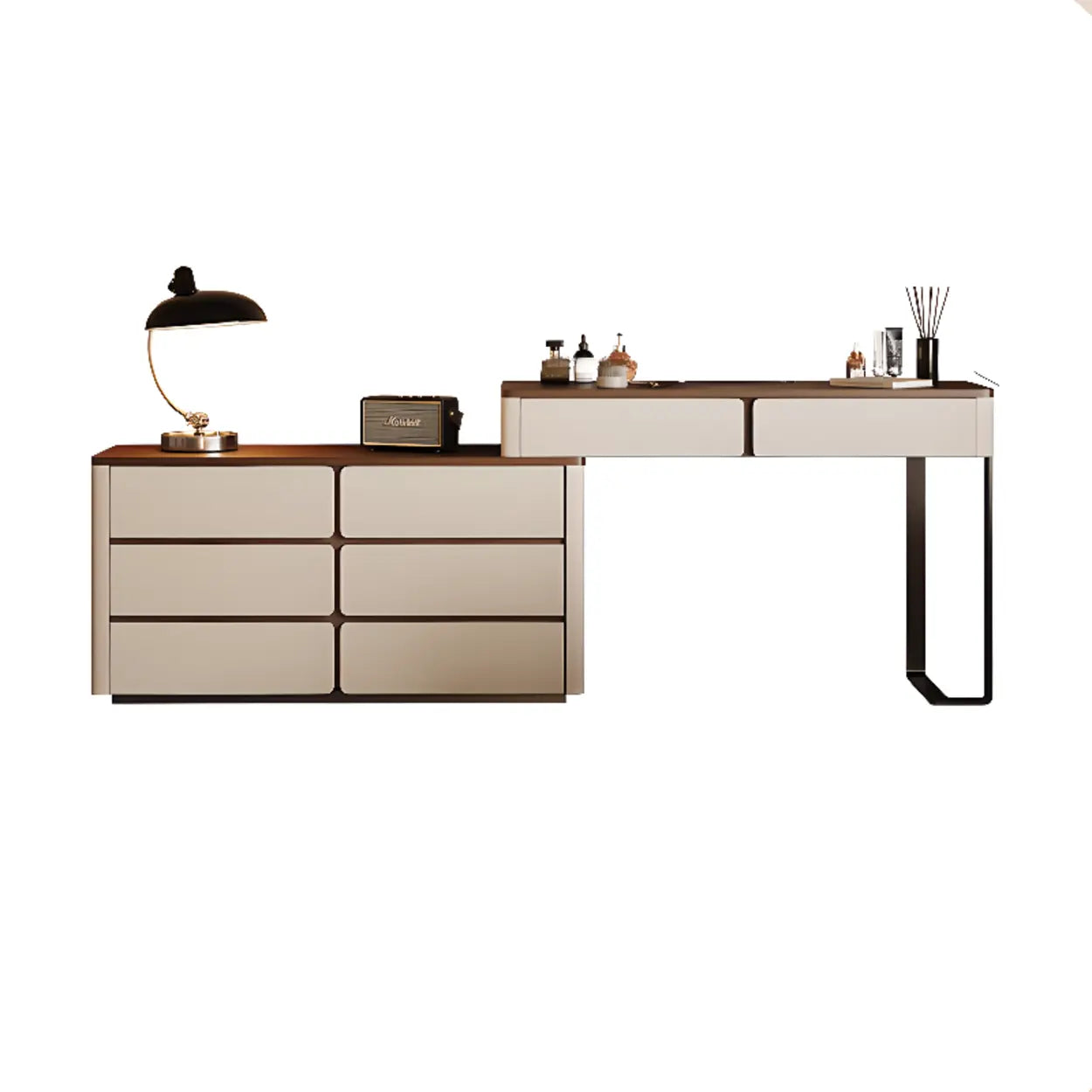 Modern Rectangular Wood Wall Light Mirror Vanity