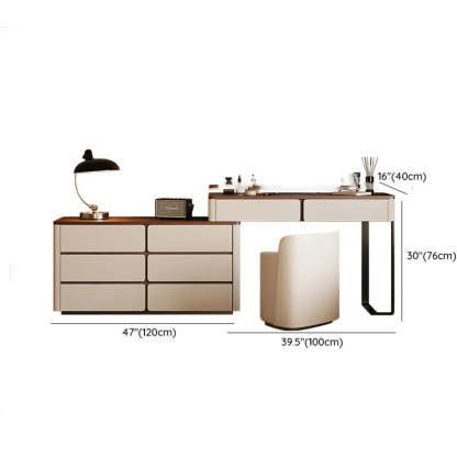 Modern Rectangular Wood Wall Light Mirror Vanity