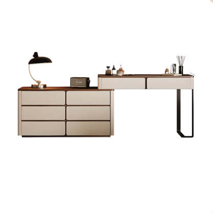 Modern Rectangular Wood Wall Light Mirror Vanity