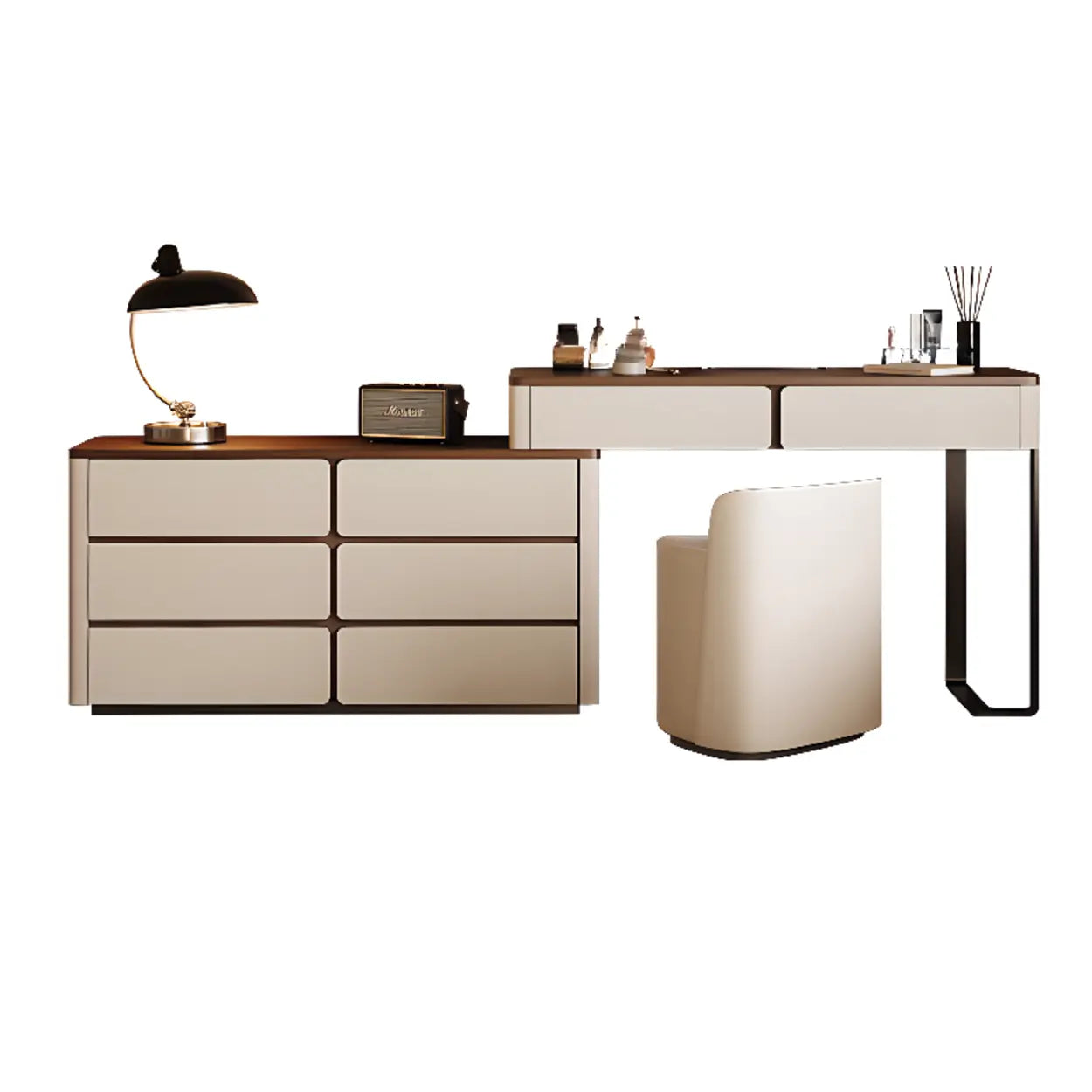 Modern Rectangular Wood Wall Light Mirror Vanity