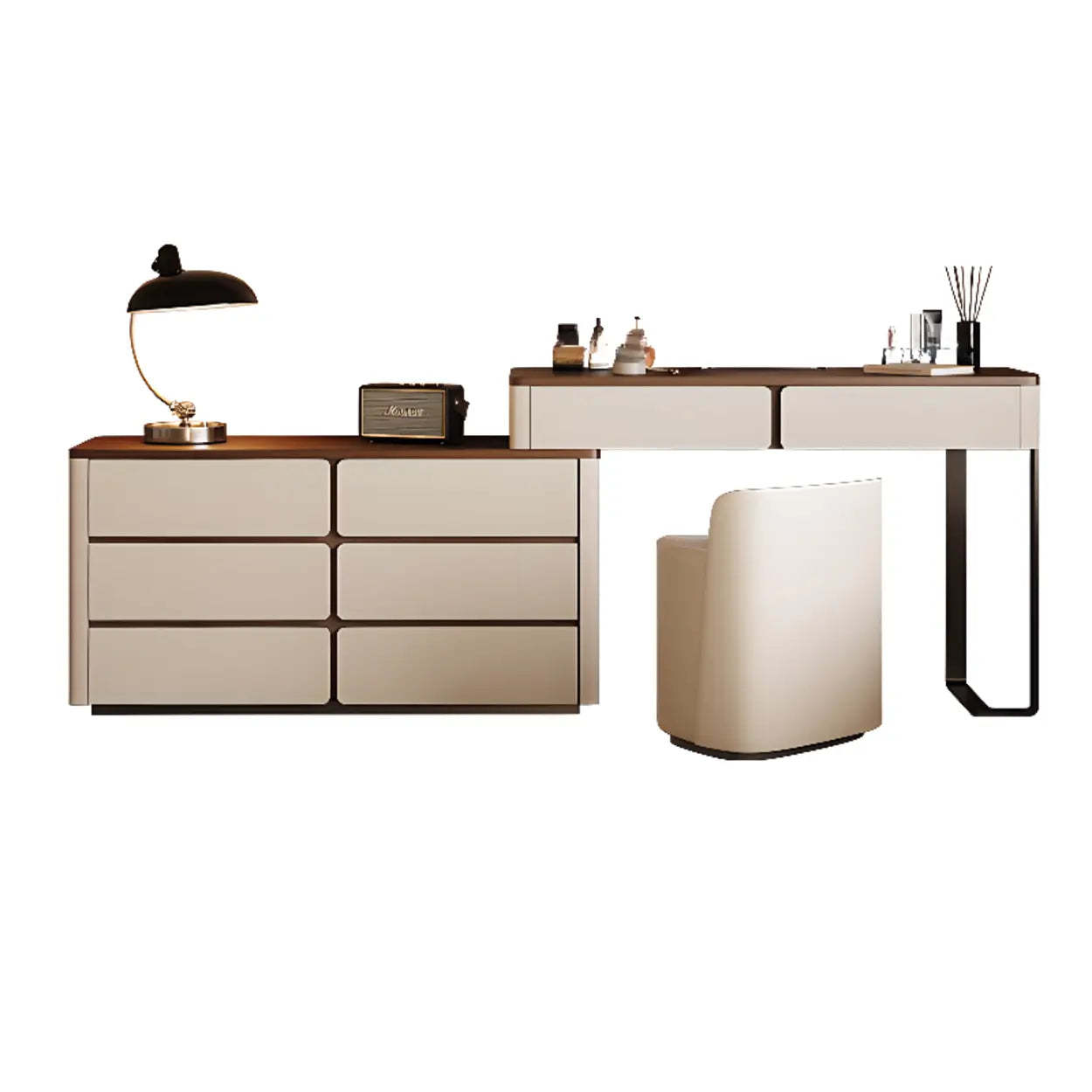 Modern Rectangular Wood Wall Light Mirror Vanity