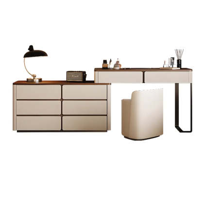 Modern Rectangular Wood Wall Light Mirror Vanity