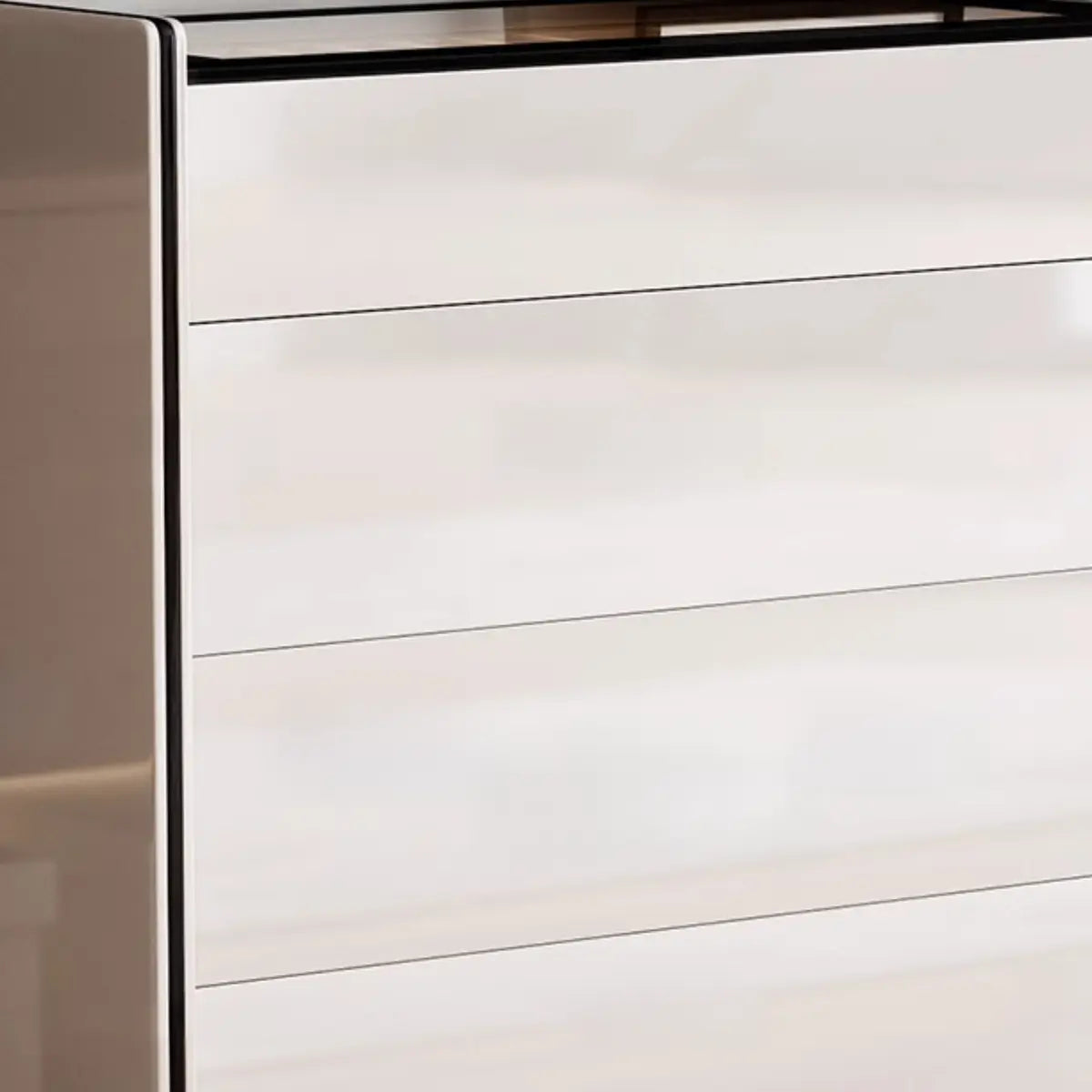 Modern White Wood Wall-Mounted Vanity Table