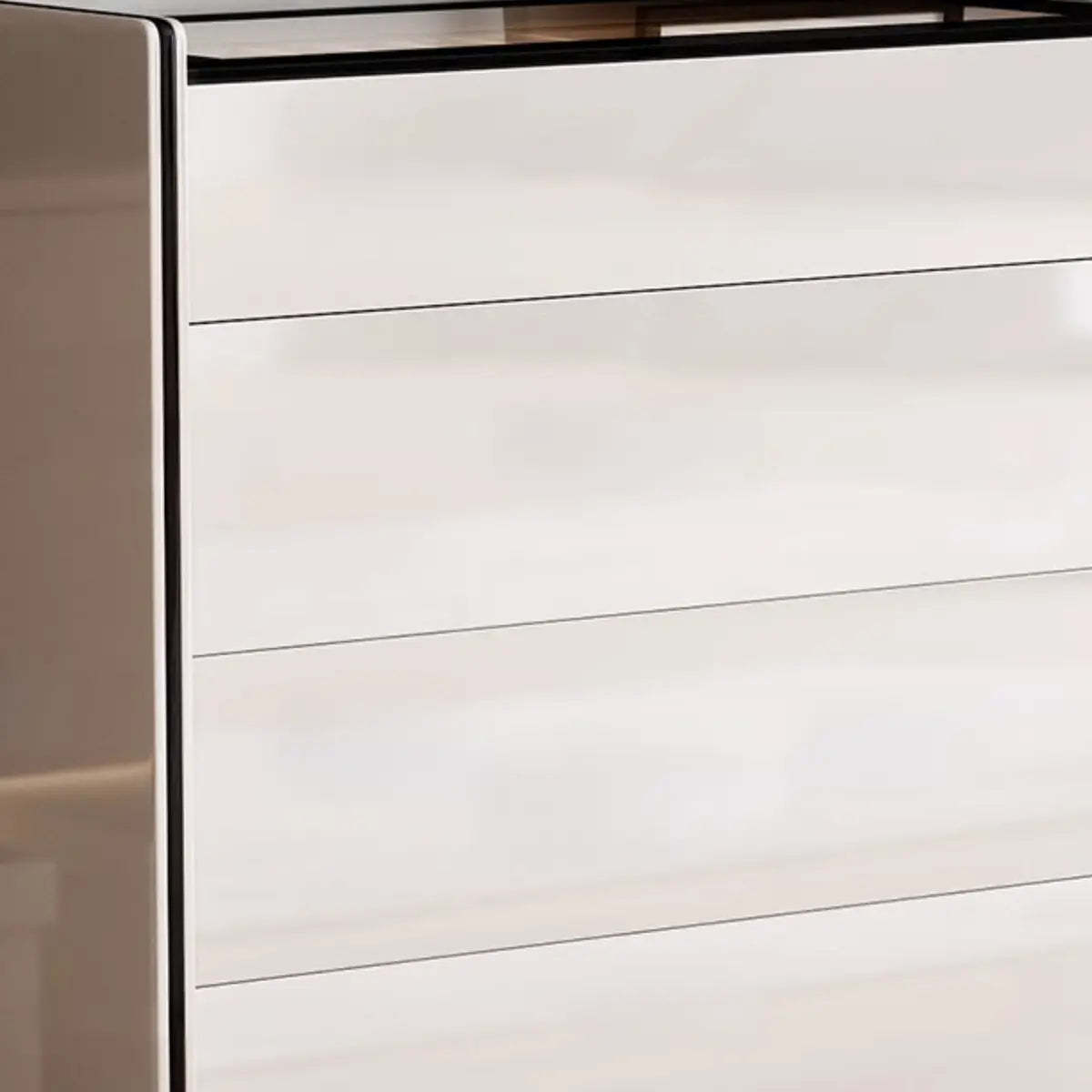 Modern White Wood Wall-Mounted Vanity Table