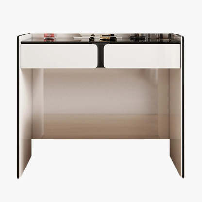 Modern White Wood Wall-Mounted Vanity Table