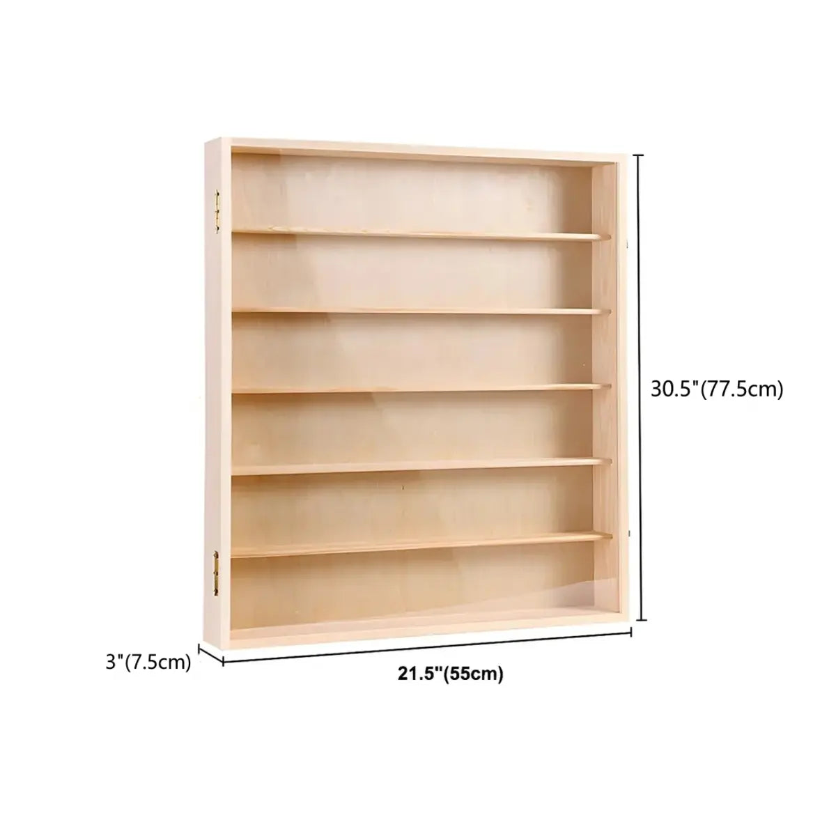 Rectangular Pine Display Cabinet