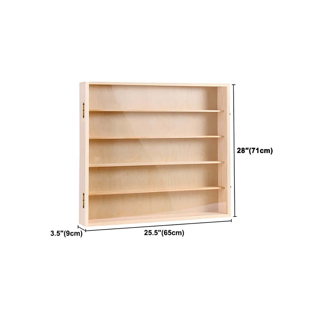 Rectangular Pine Display Cabinet