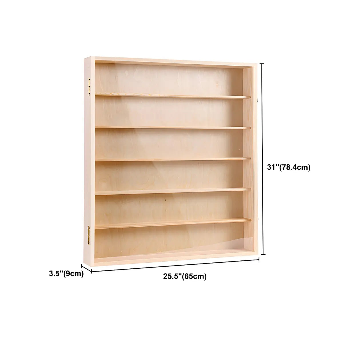 Rectangular Pine Display Cabinet