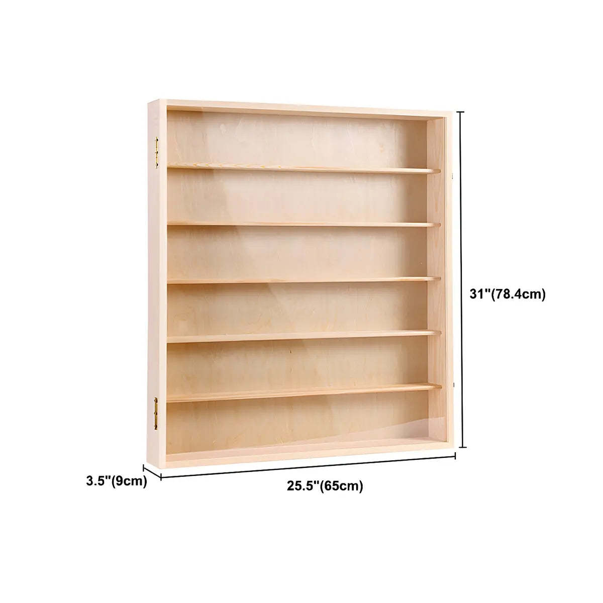 Rectangular Pine Display Cabinet