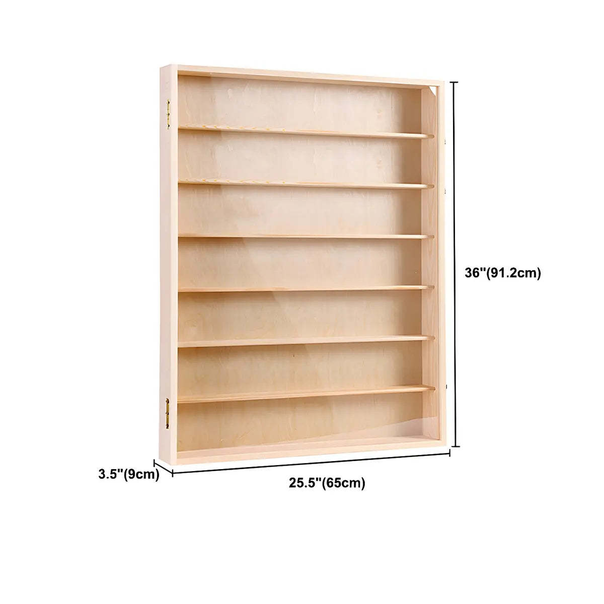 Rectangular Pine Display Cabinet