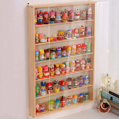 Rectangular Pine Display Cabinet
