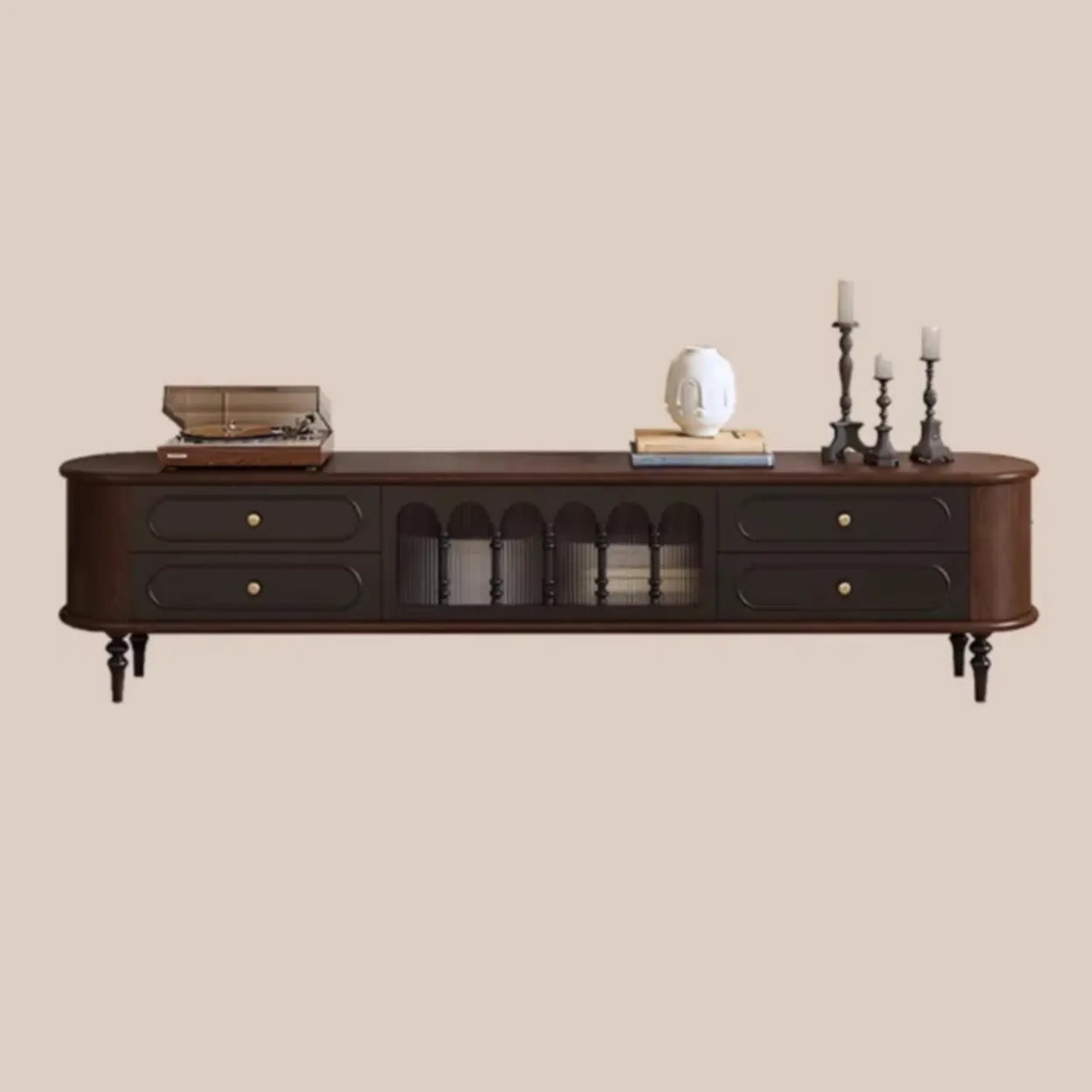 Retro storage wood tv stands for living room — 79" L x 16" W x 22" H