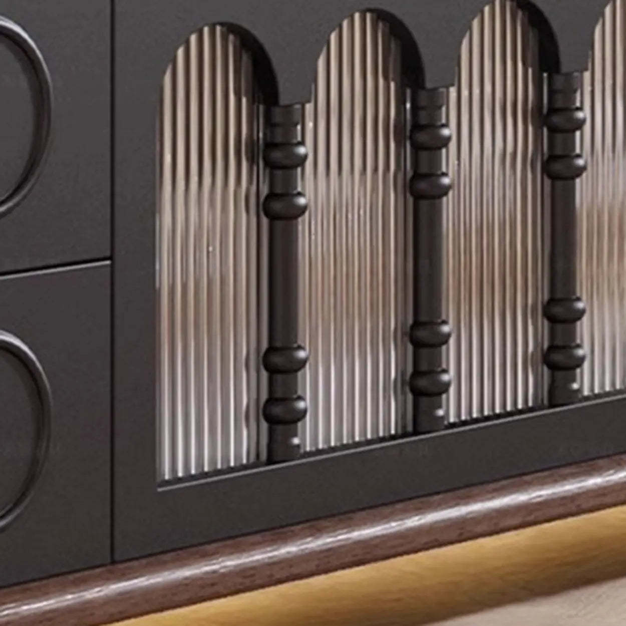 Modern Retro TV Stand Cabinet with Drawers