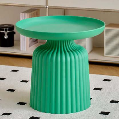 Modern Ribbed Side and Coffee Table Set