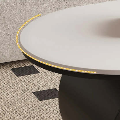 Modern Rolling Storage Coffee Table — White-Black