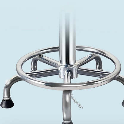 Modern Round Alloy Adjustable Office Stool Black