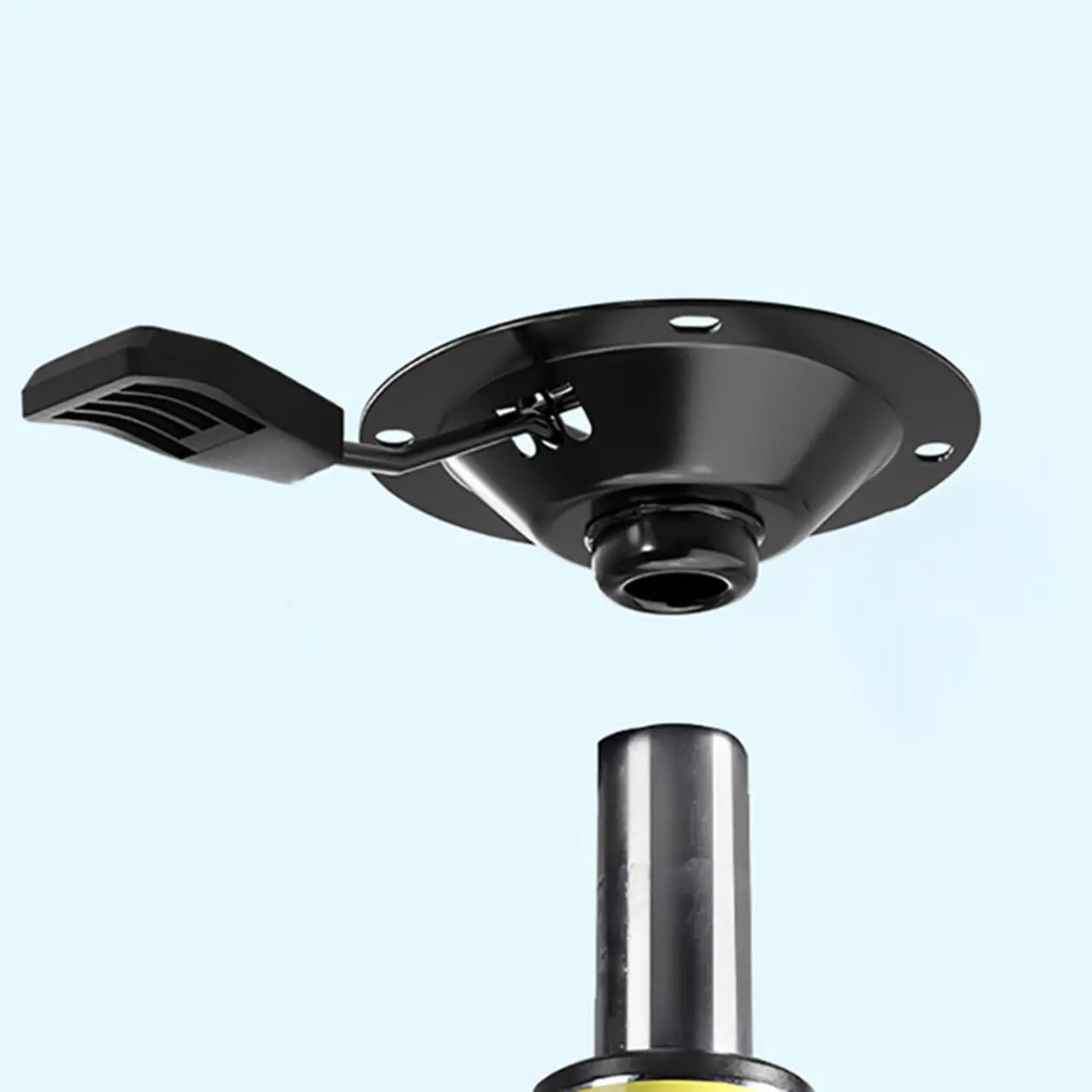 Modern Round Alloy Adjustable Office Stool Black
