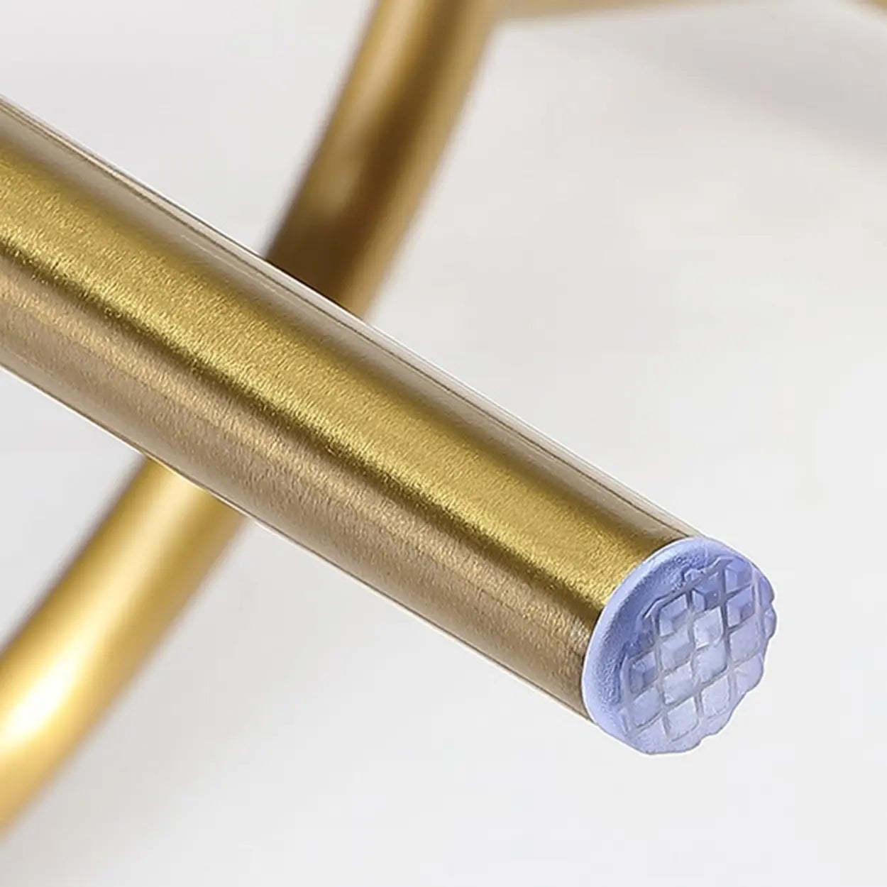Modern Round-Back Metal Counter Bar Stool — Dark Gray / Gold