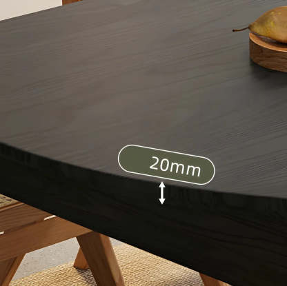 Modern Round Black Ash Drop-Leaf Dining Table