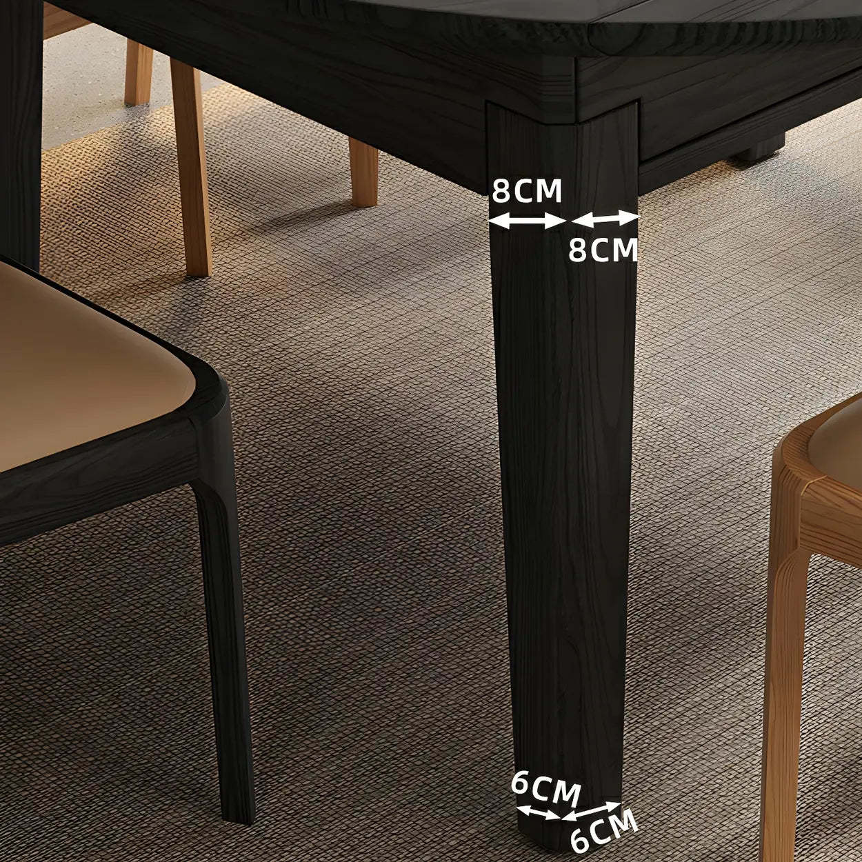 Modern Round Black Ash Drop-Leaf Dining Table