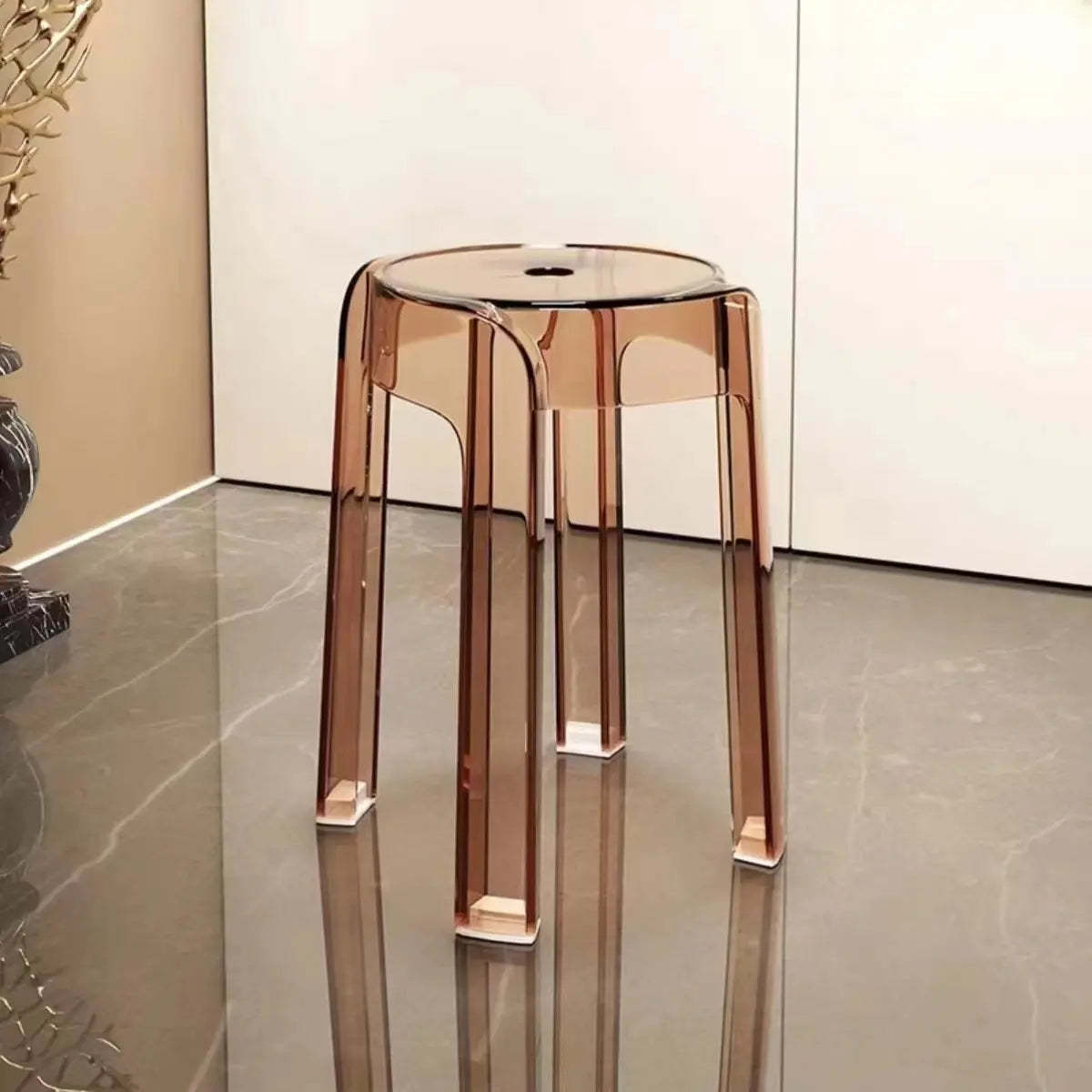 Modern Clear Acrylic Adjustable Office Stool