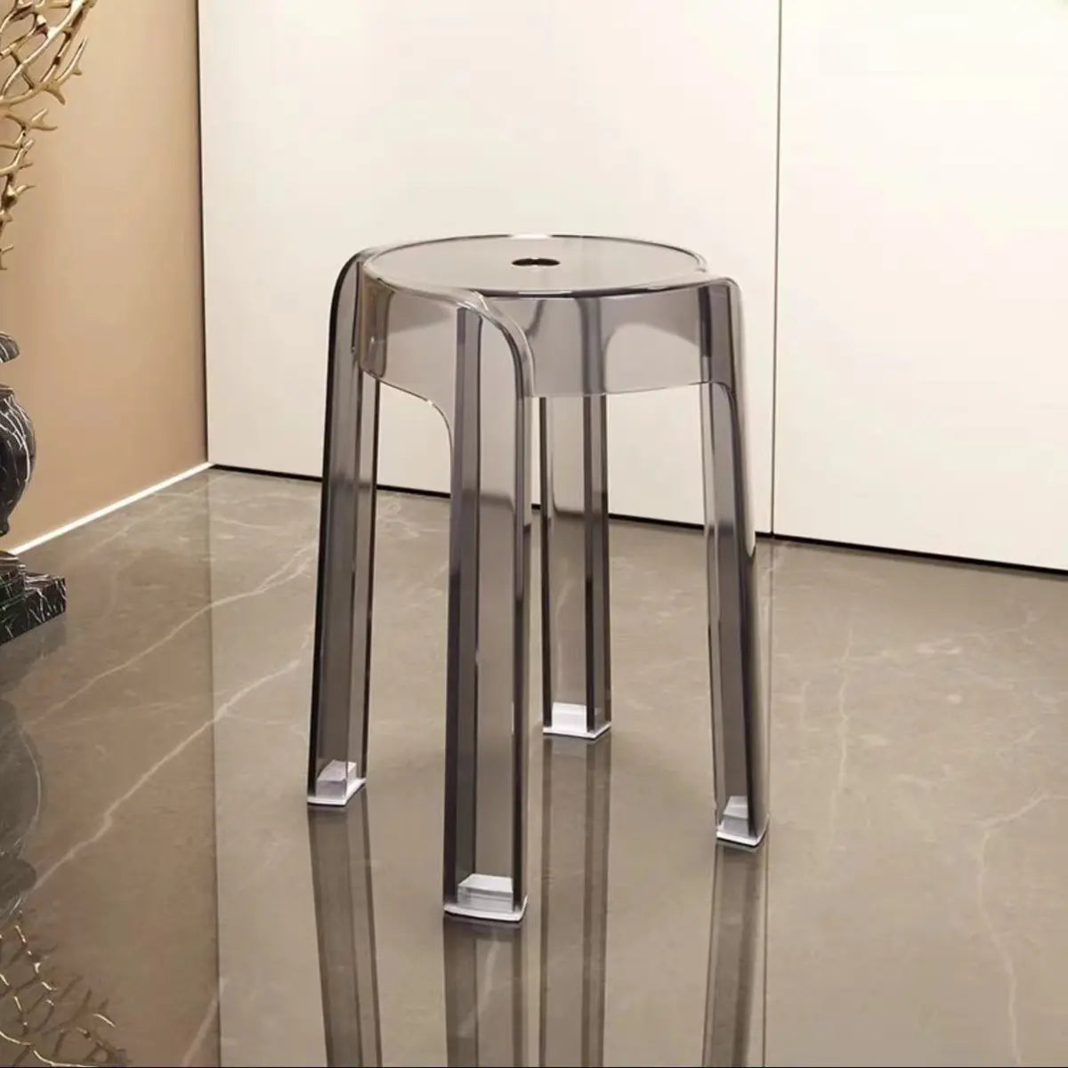 Modern Clear Acrylic Adjustable Office Stool