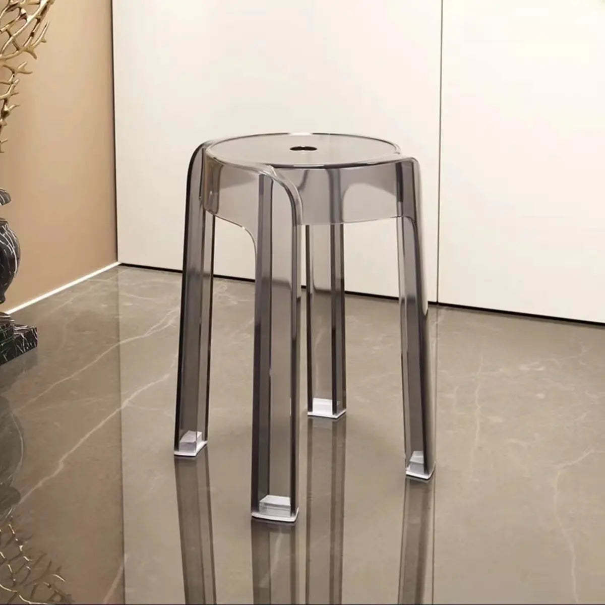 Modern Clear Acrylic Adjustable Office Stool