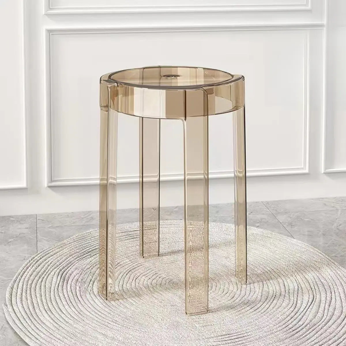Modern Clear Acrylic Adjustable Office Stool