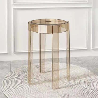 Modern Clear Acrylic Adjustable Office Stool