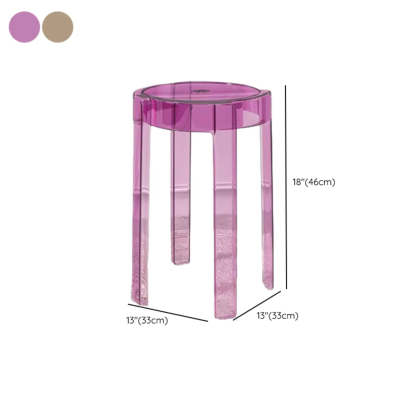Modern Clear Acrylic Adjustable Office Stool
