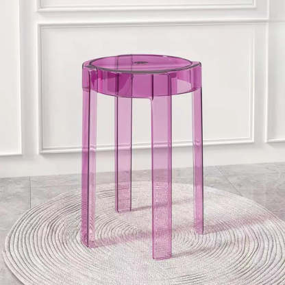 Modern Clear Acrylic Adjustable Office Stool