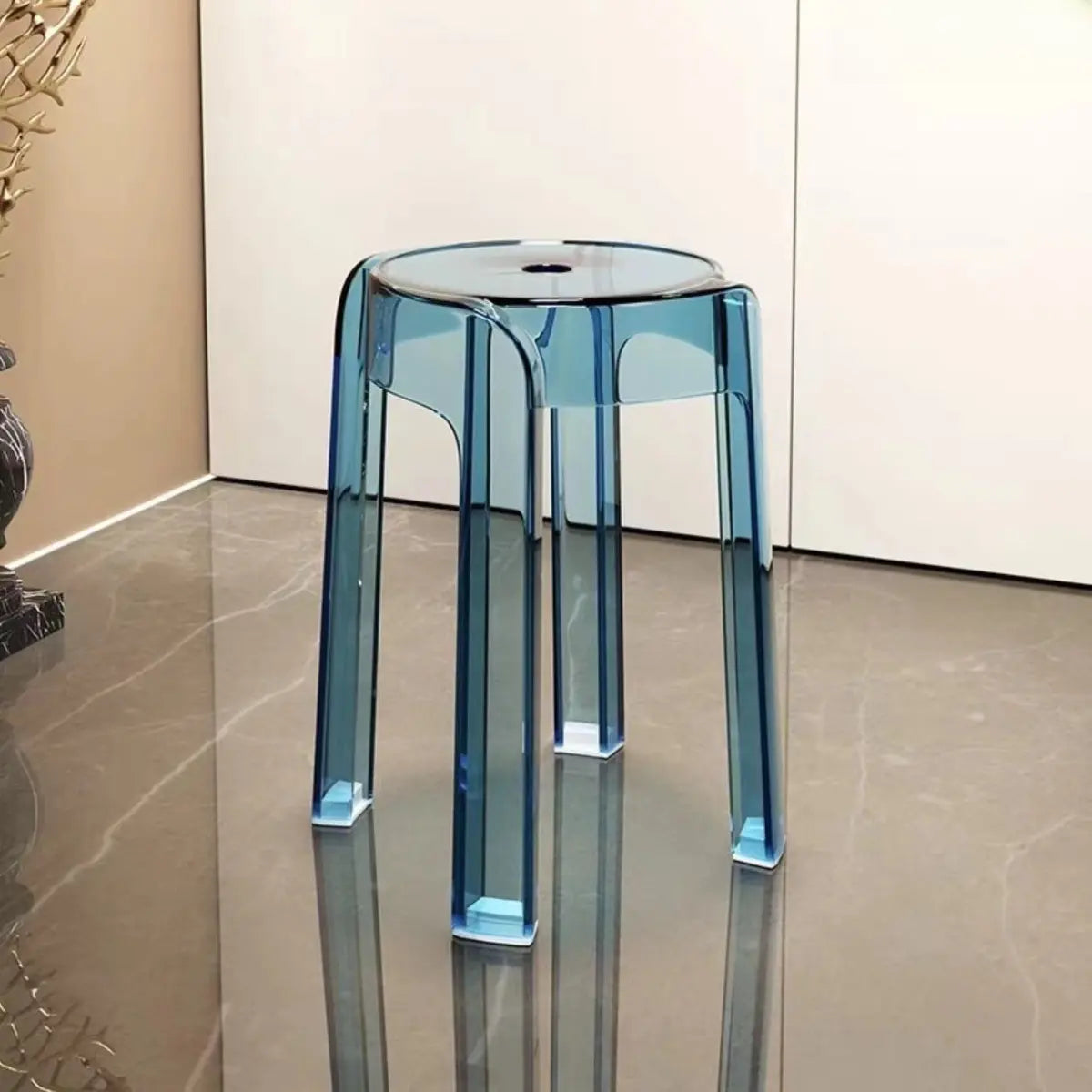 Modern Clear Acrylic Adjustable Office Stool