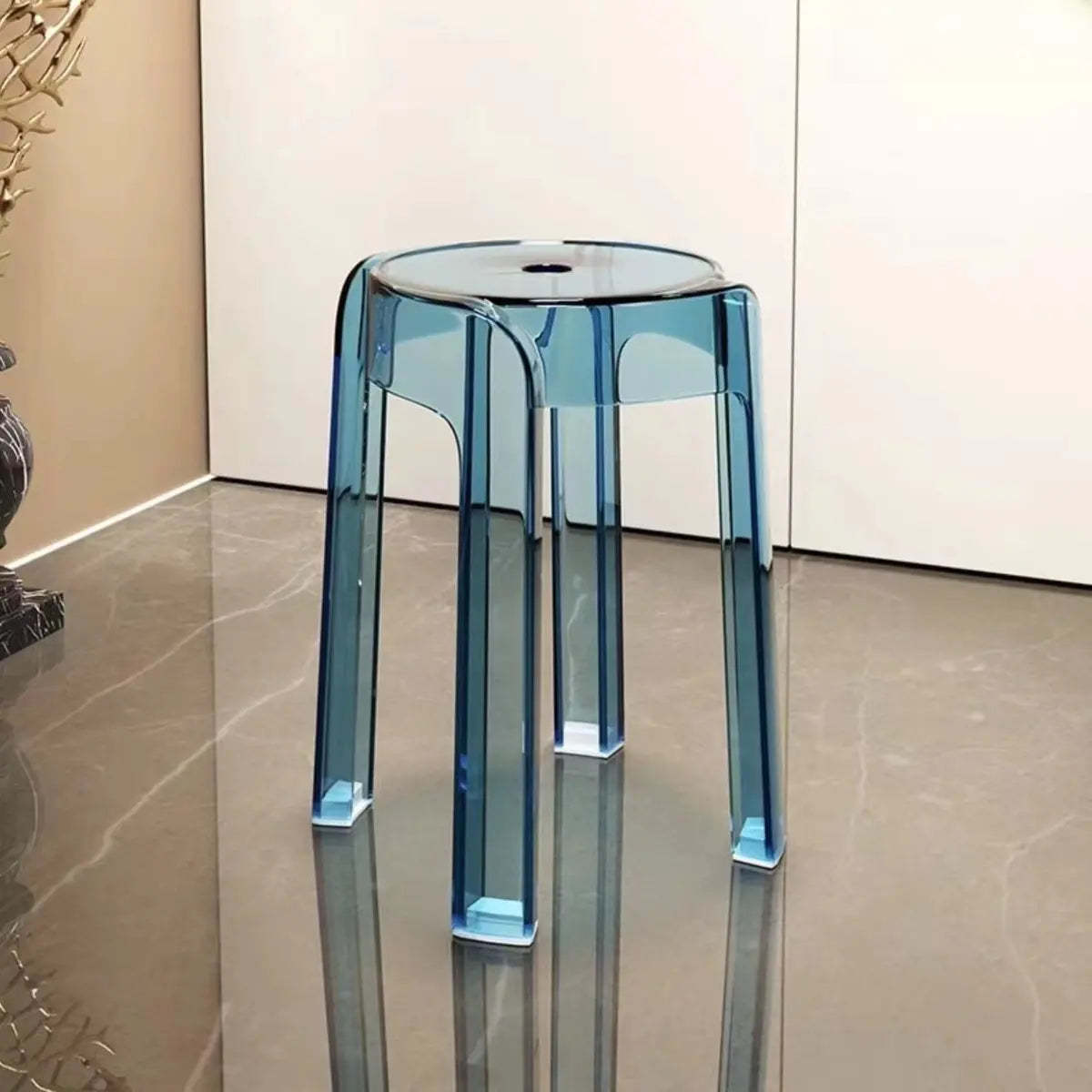 Modern Clear Acrylic Adjustable Office Stool