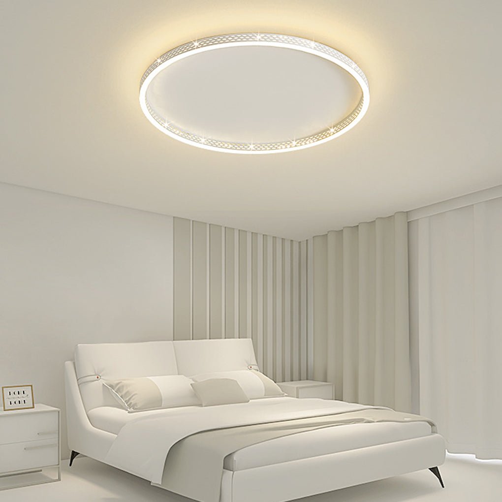 Modern Dimmable Hollow-Edge Flush Mount Ceiling