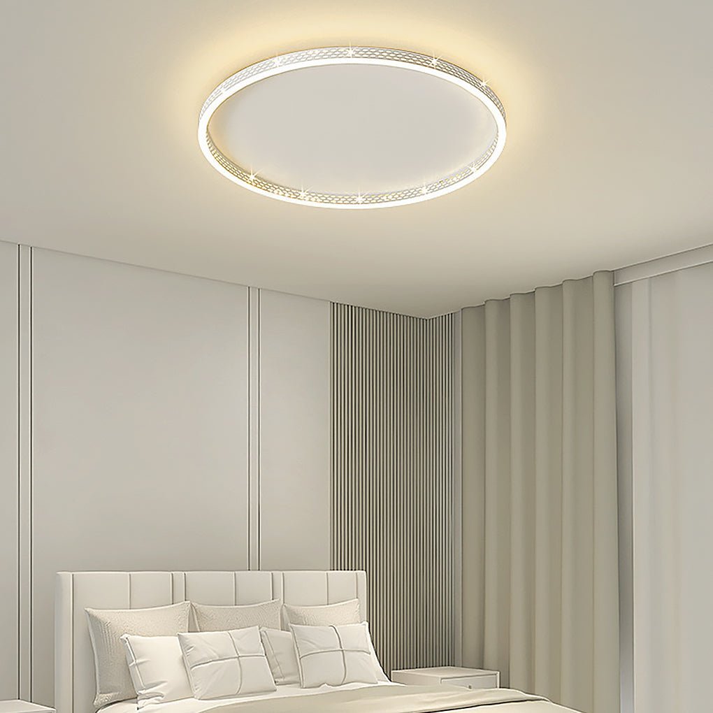 Modern Dimmable Hollow-Edge Flush Mount Ceiling