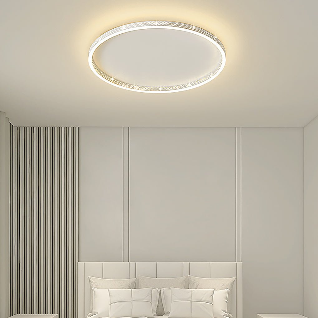 Modern Dimmable Hollow-Edge Flush Mount Ceiling