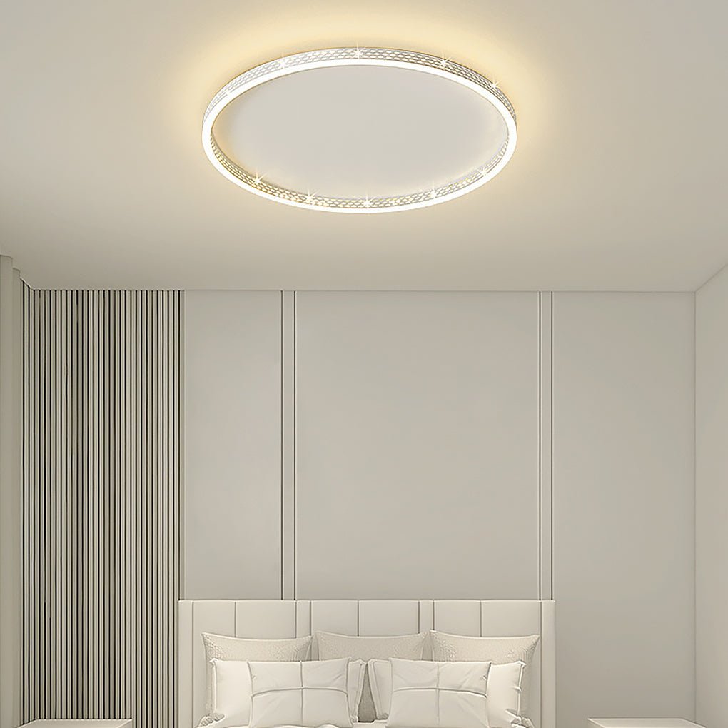 Modern Dimmable Hollow-Edge Flush Mount Ceiling
