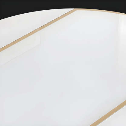Modern Round White Glass Drop-Leaf Dining Table