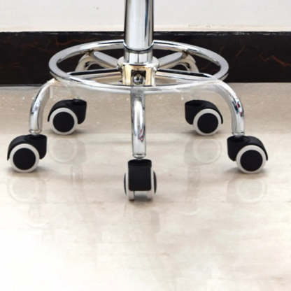 Modern Round Black Leather Adjustable Stool