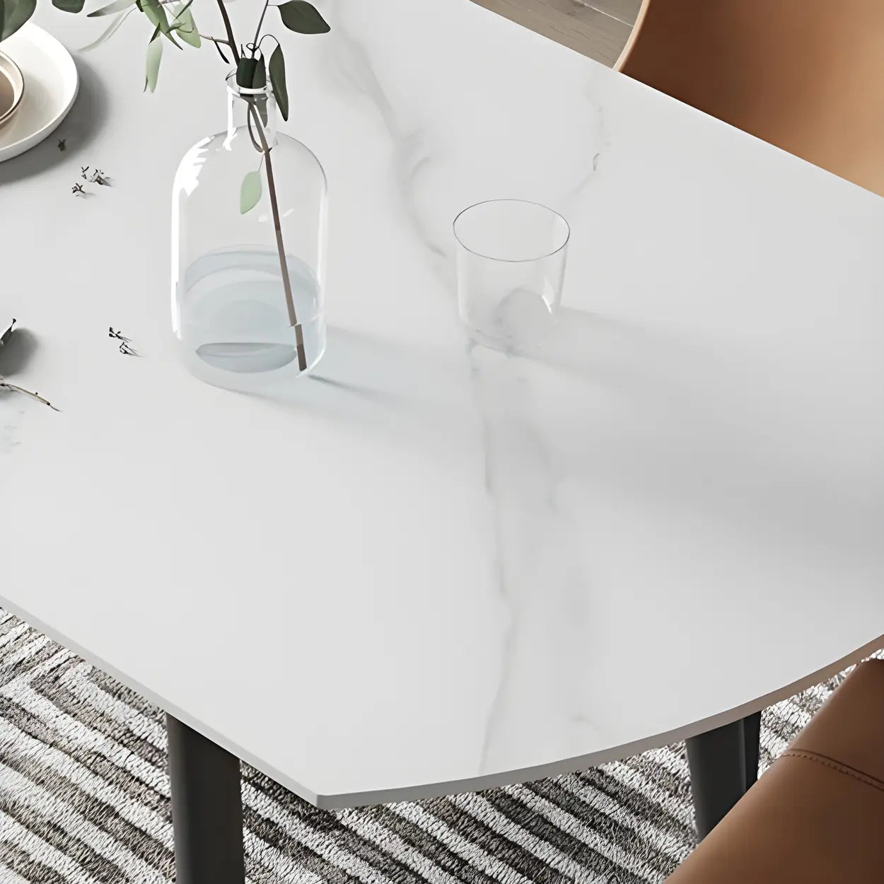 Modern Round Stone Dining Table