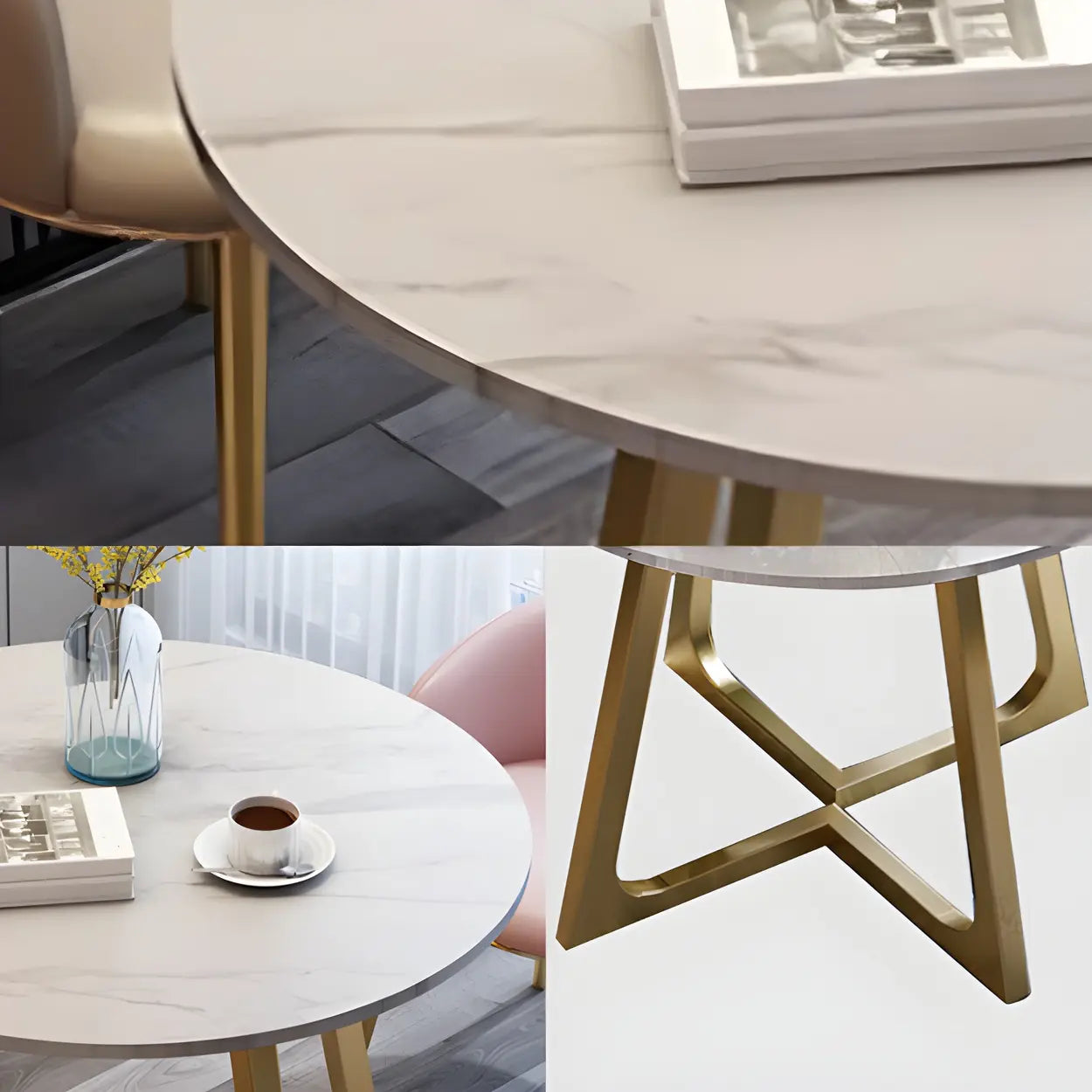 Modern Round Stone Dining Table