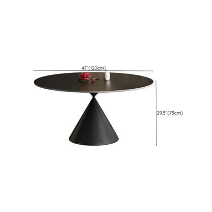 Modern Round Stone Extendable Dining Table