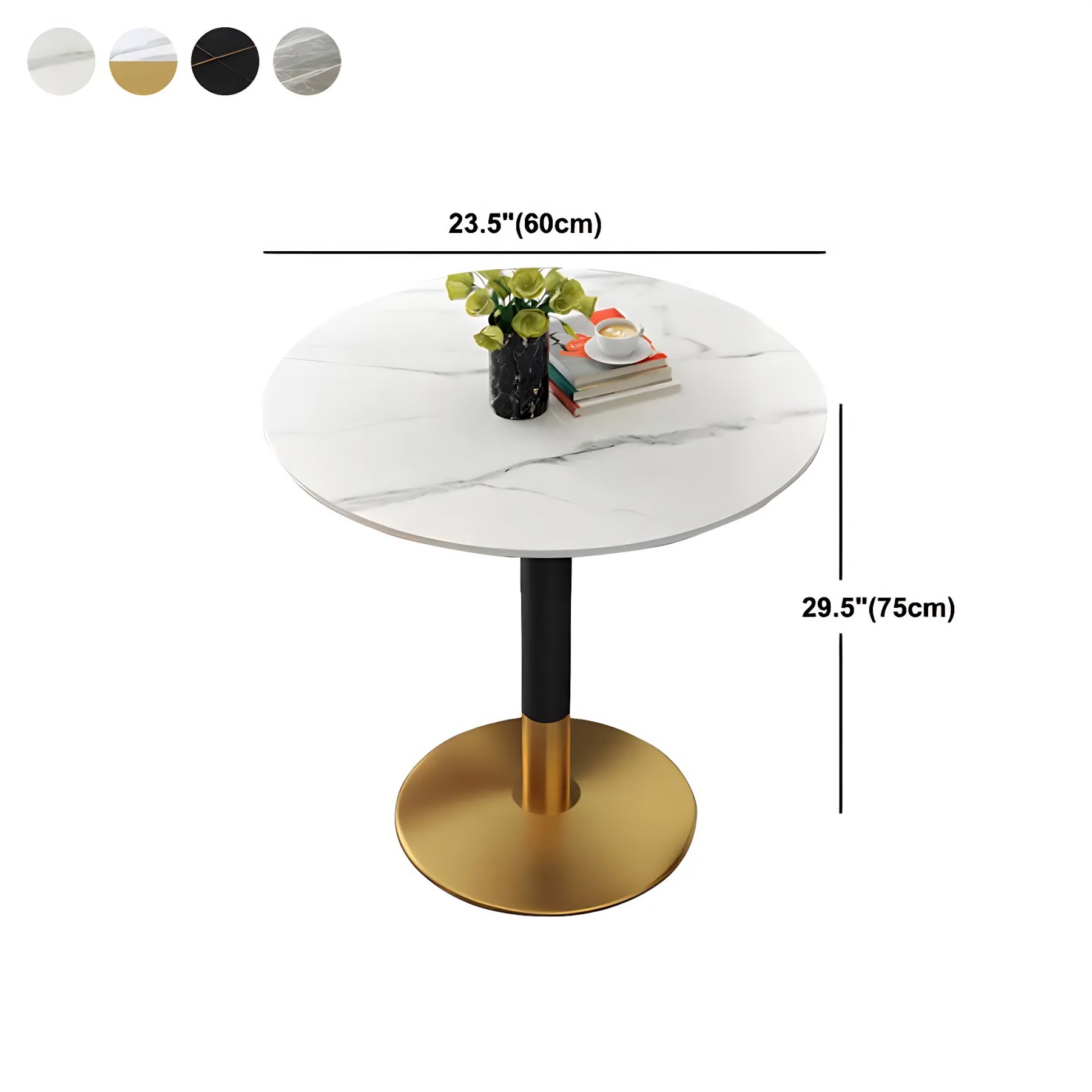 Modern Round Stone Scratch-Resistant Dining Table