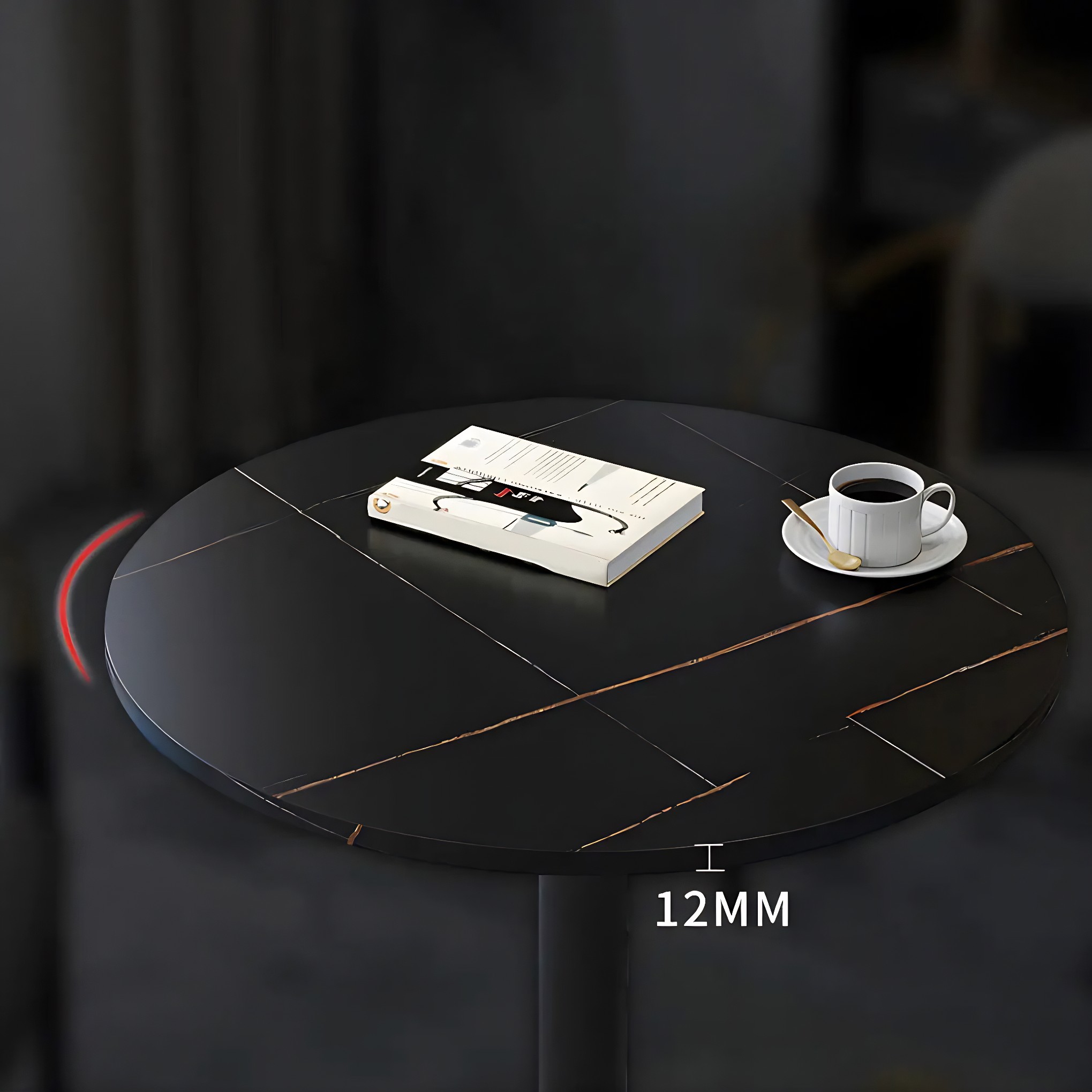 Modern Round Stone Scratch-Resistant Dining Table