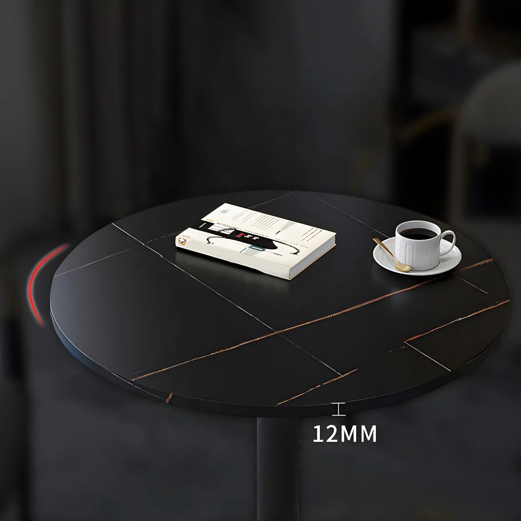 Modern Round Stone Scratch-Resistant Dining Table